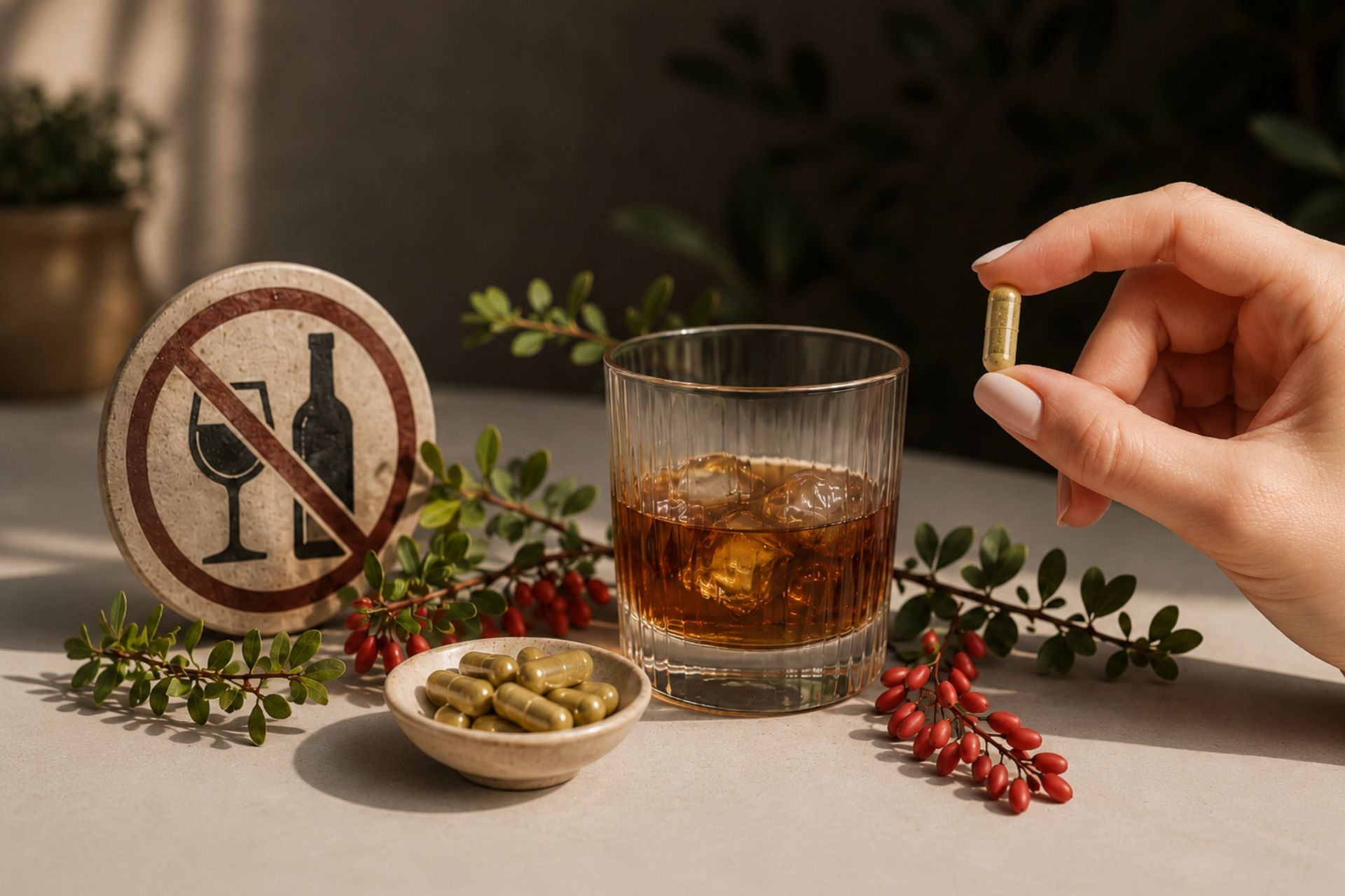 Berberyna a alkohol – czy można łączyć? - obrazek wyróżniający