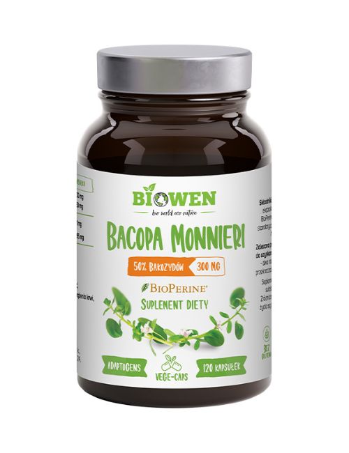 Biowen Bacopa Monnieri 50% bakozydów 300 mg suplement diety z bioperine
