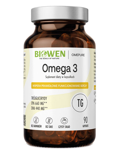 Omega 3 Biowen – 90 kapsułek z EPA 660 mg i DHA 440 mg