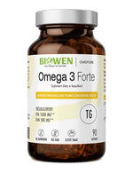 Biowen Omega 3 Forte, suplement diety z olejem rybim w formie trójglicerydów, 90 kapsułek.
