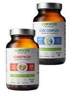 Koenzym Q10 i ADEK Complex suplementy z zestawu dla kobiet Biowen