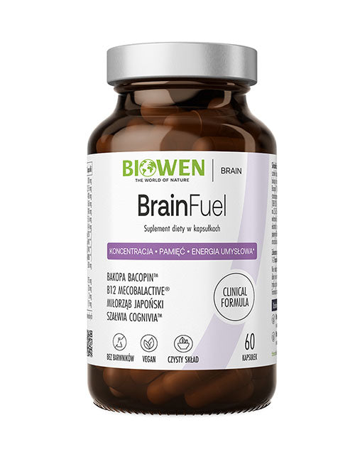 BrainFuel Biowen 60 kapsułek wizualka suplement na koncentrację, pamięć i energię umysłową