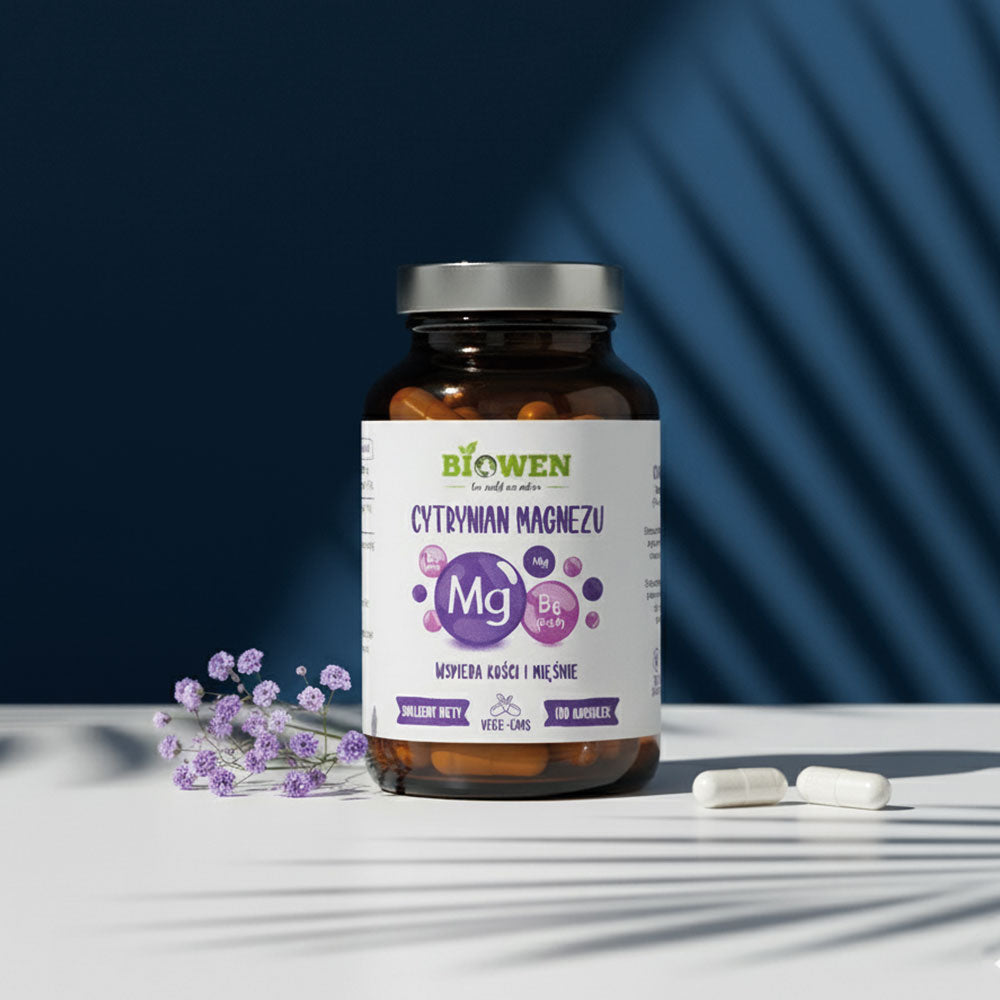 Cytrynian magnezu 825 mg + Witamina B6 Biowen