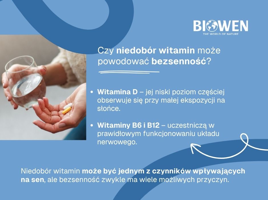 Czy niedobór witamin może powodować bezsenność - infografika
