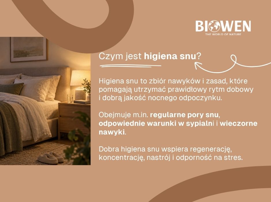 Czym jest higiena snu - infografika