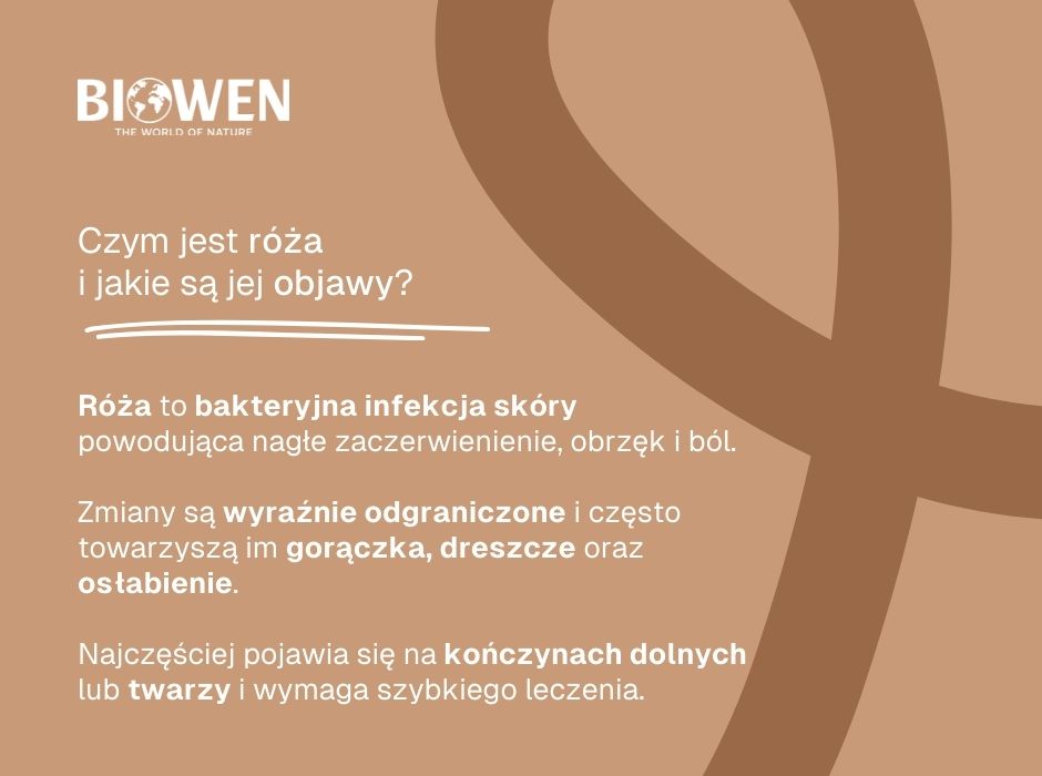 Czym jest róża i jakie są jej objawy - infografika