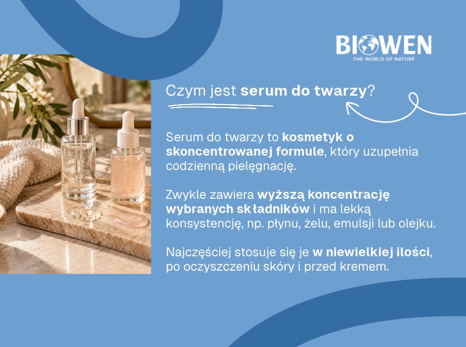 Czym jest serum do twarzy - infografika