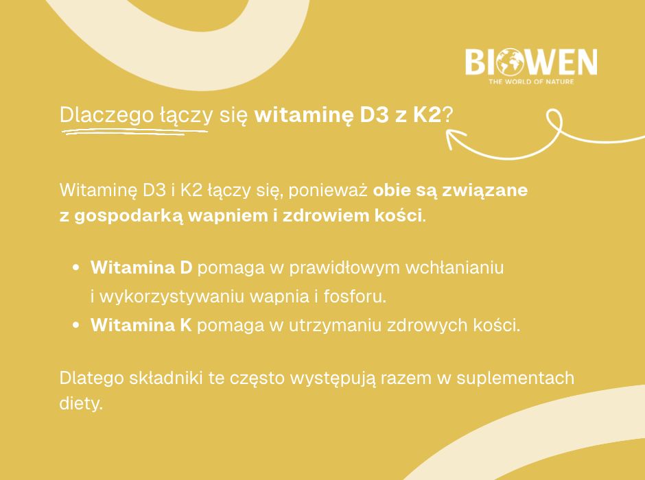 Dlaczego łączy się witaminę D3 z K2 - najczęściej zadawane pytania