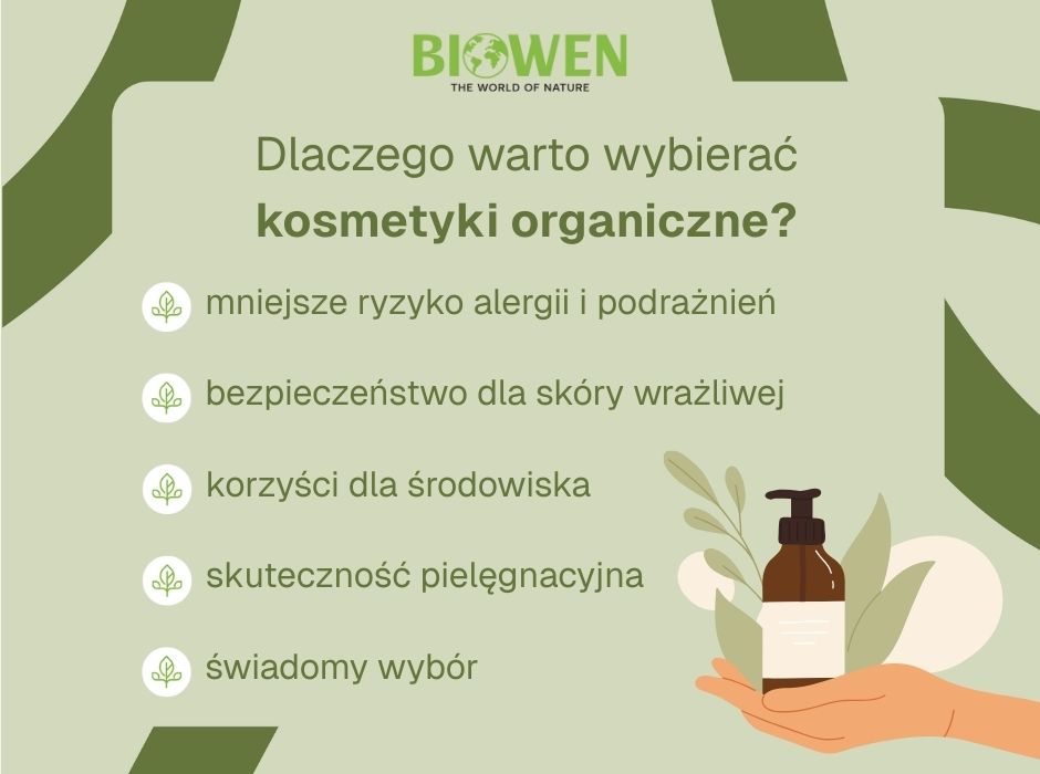 Dlaczego warto wybierać kosmetyki organiczne - infografika