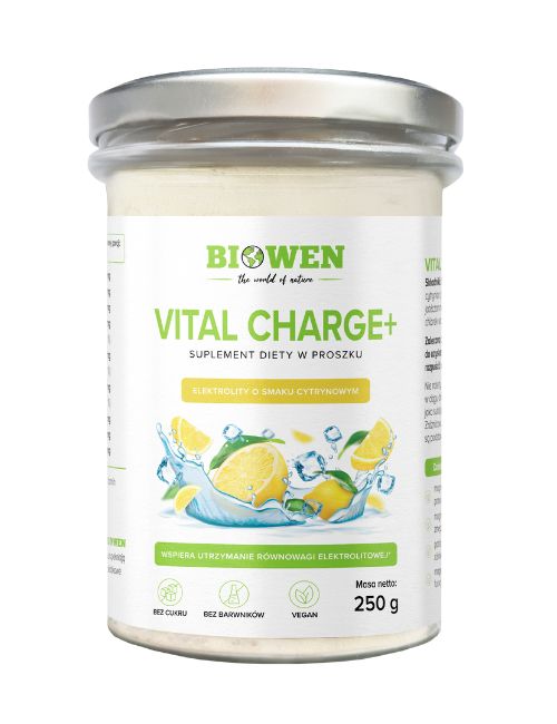 Słoik Biowen Vital Charge+ elektrolity cytrynowe 250 g
