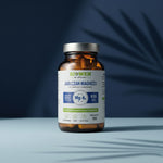  Jabłczan Magnezu 100 kapsułek  Biowen na niebieskim tle.