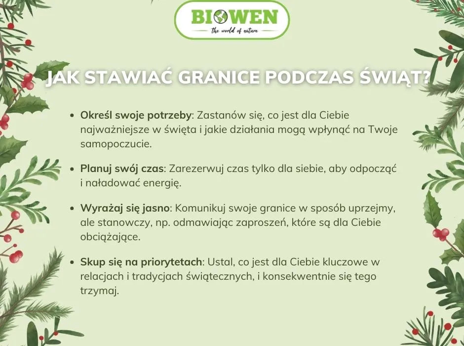 Jak stawiać granice podczas świąt - infografika