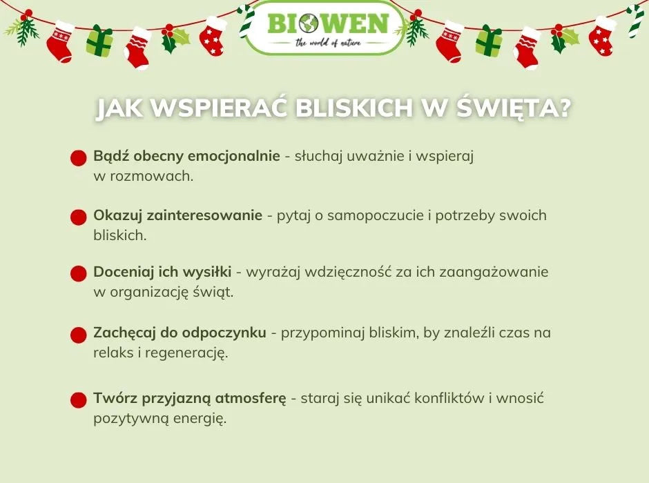 Jak wspierać bliskich w święta - infografika