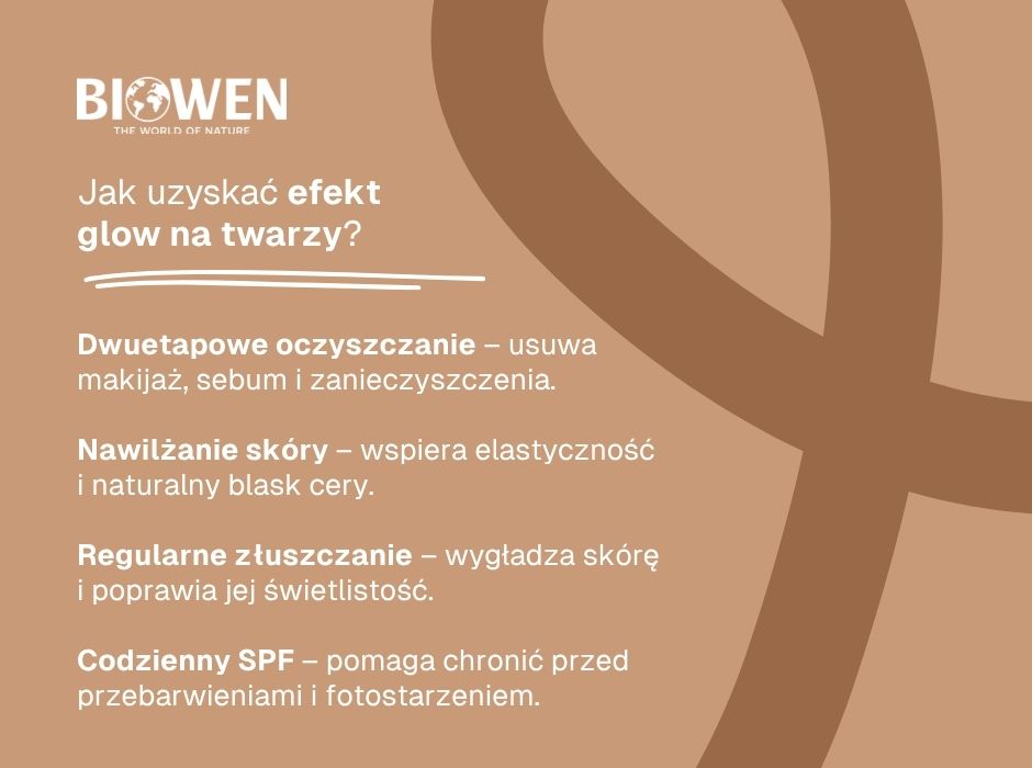 Jak uzyskać efekt glow na twarzy - infografika