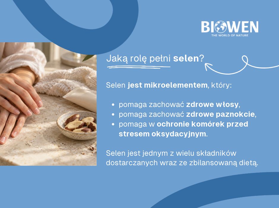 Jaką rolę pełni selen - infografika