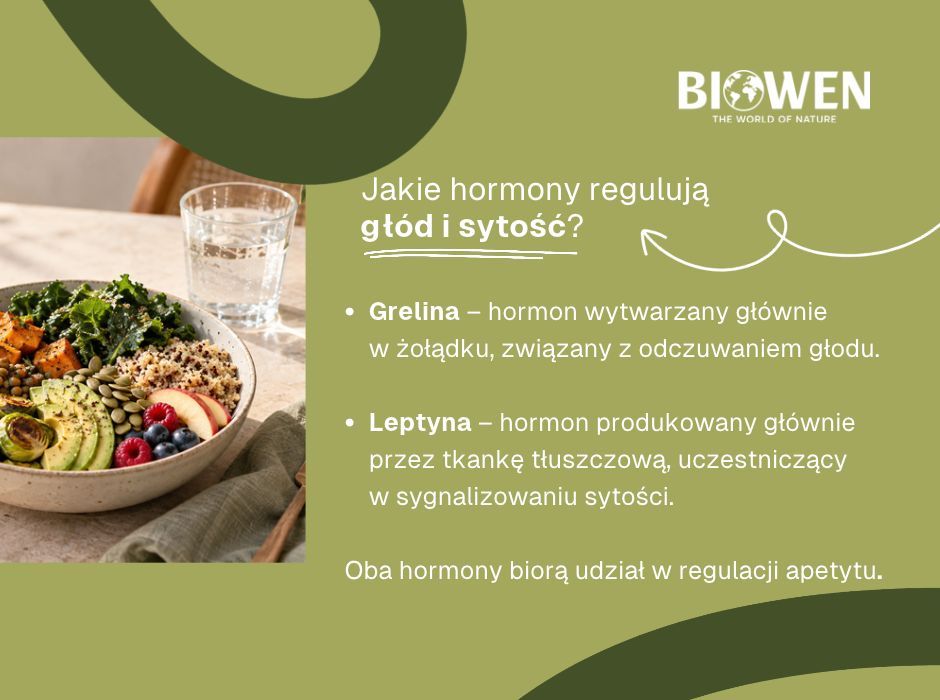 Jakie hormony regulują głód i sytość - infografika