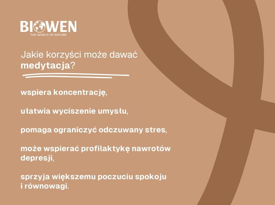 Jakie korzyści może dawać medytacja - infografika