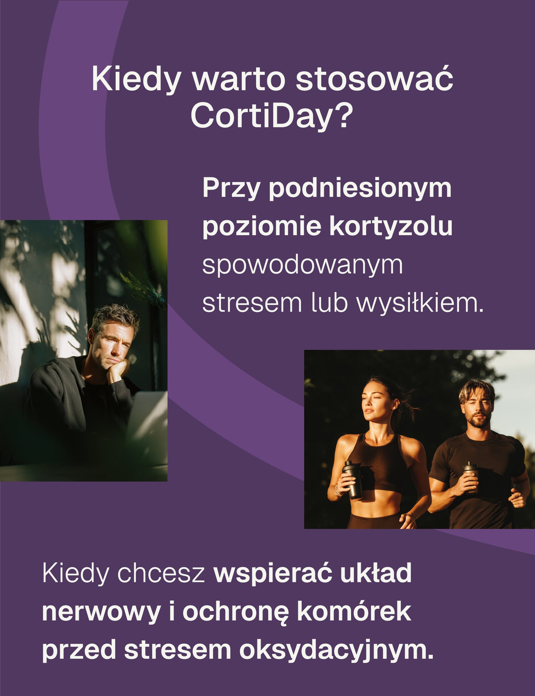 Infografika z tekstem kiedy warto stosować CortiDay