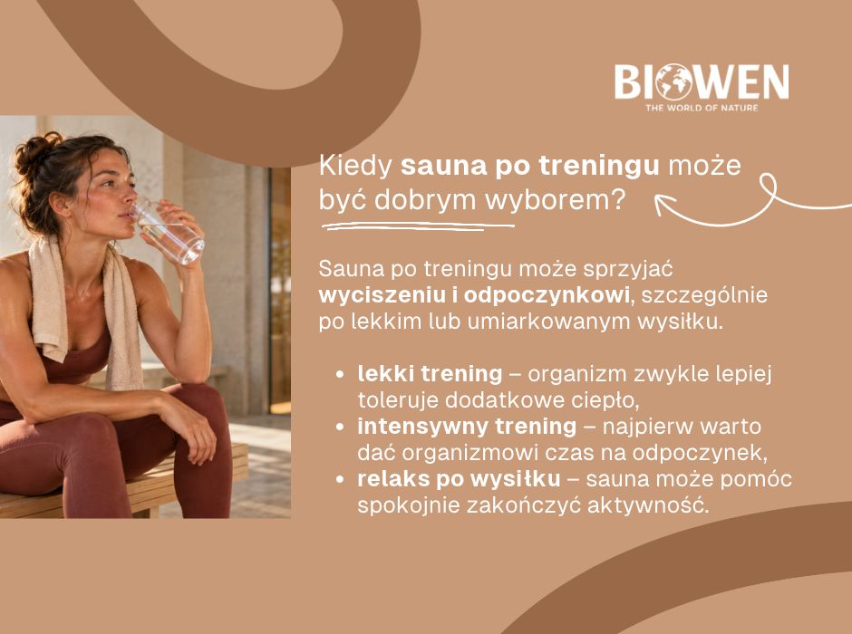 Kiedy sauna po treningu może być dobrym wyborem - infografika