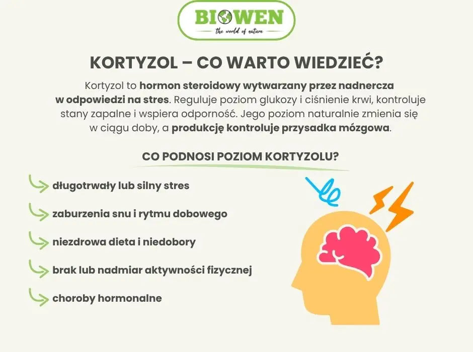 Kortyzol–co warto wiedzieć - infografika