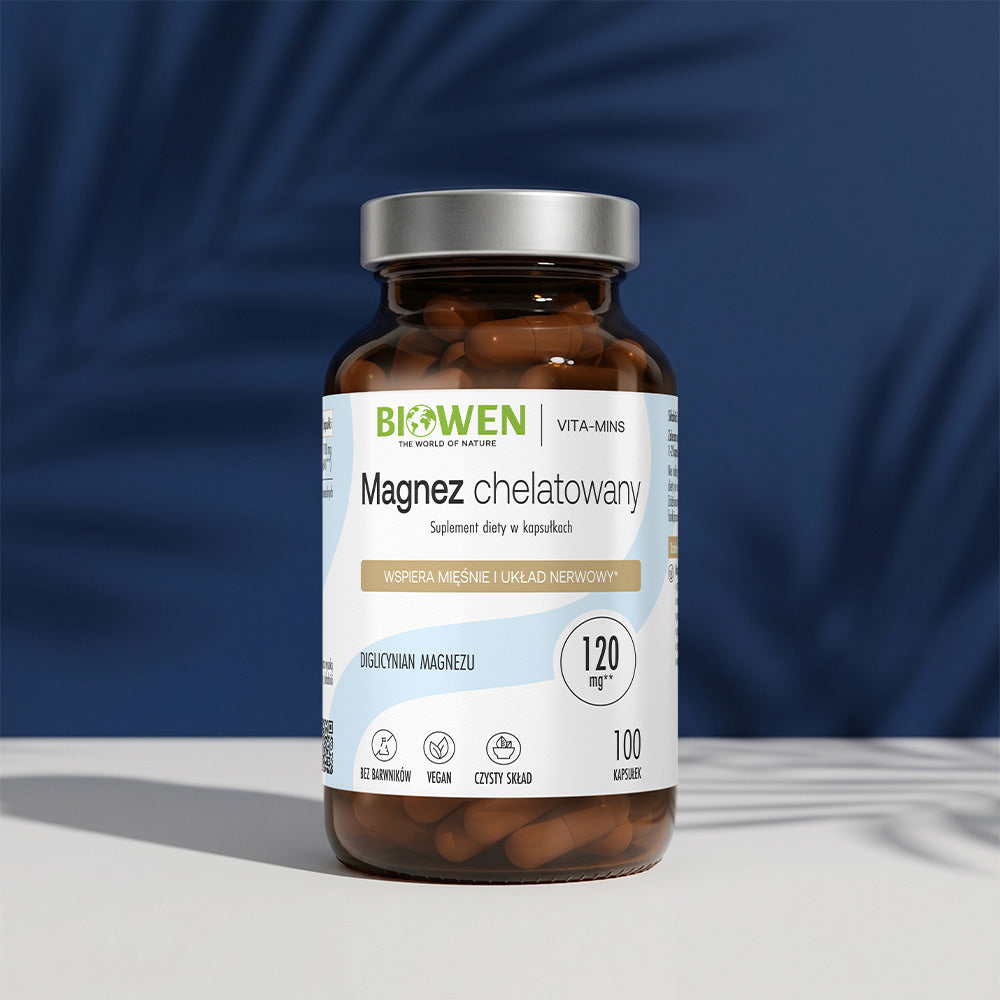magnez chelatowany biowen 120 mg suplement diety w kapsułkach
