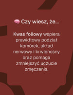 Infografika Biowen Q-Folic o właściwościach kwasu foliowego wspierających układ nerwowy i krwionośny