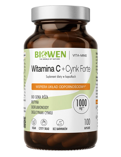Witamina C + cynk Forte Biowen 100 kapsułek