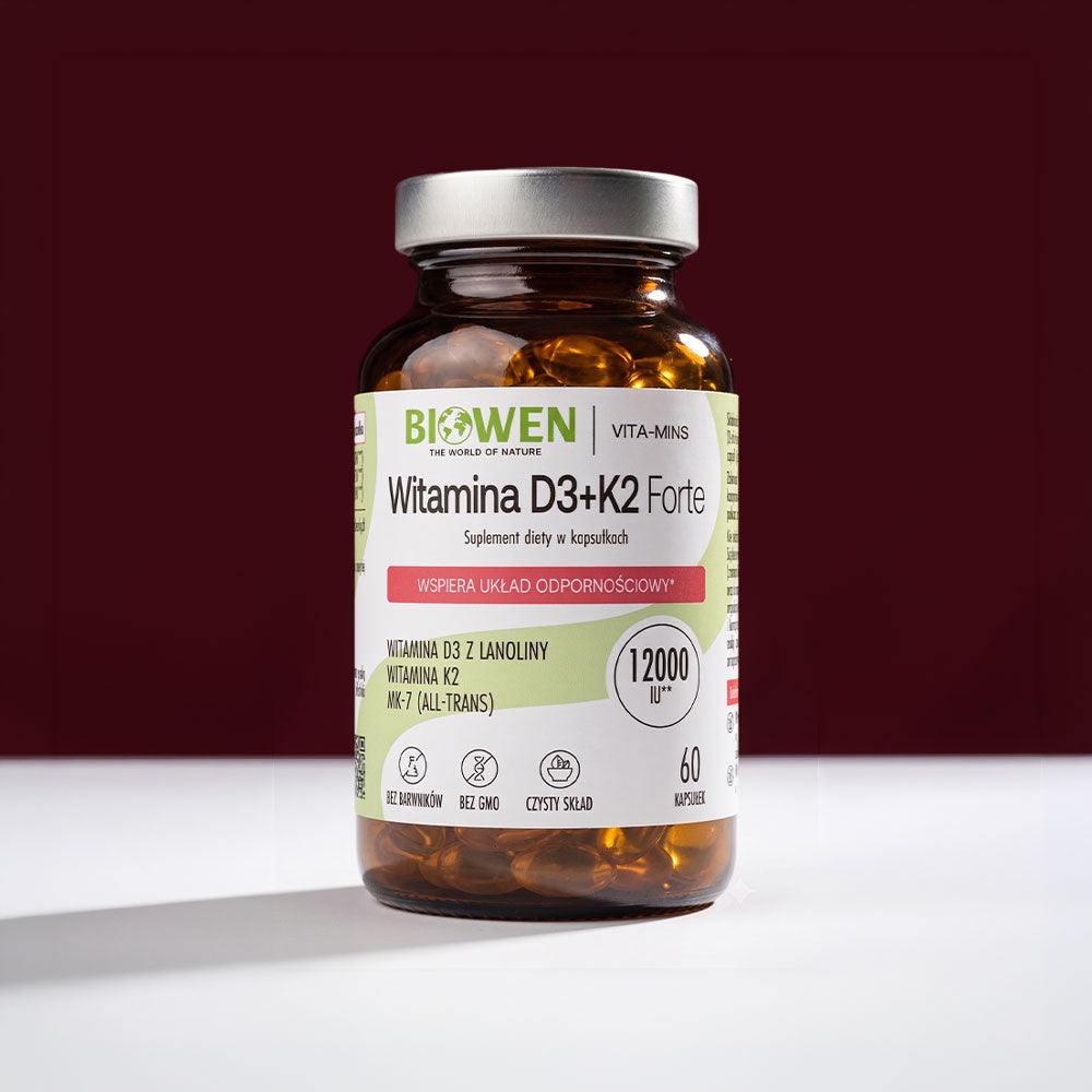 Witamina D3 + K2 Forte Biowen 60 kapsułek
