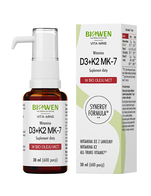 Witamina D3+K2 MK7 Biowen 30 ml krople