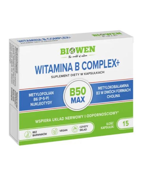 Witamina B Complex+ Biowen 15 kapsułek