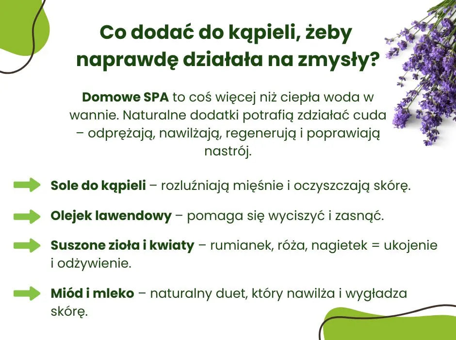 Co dodać do aromatycznej kąpieli? - infografika