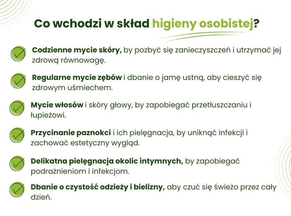Co wchodzi w skład higieny osobistej? - infografika