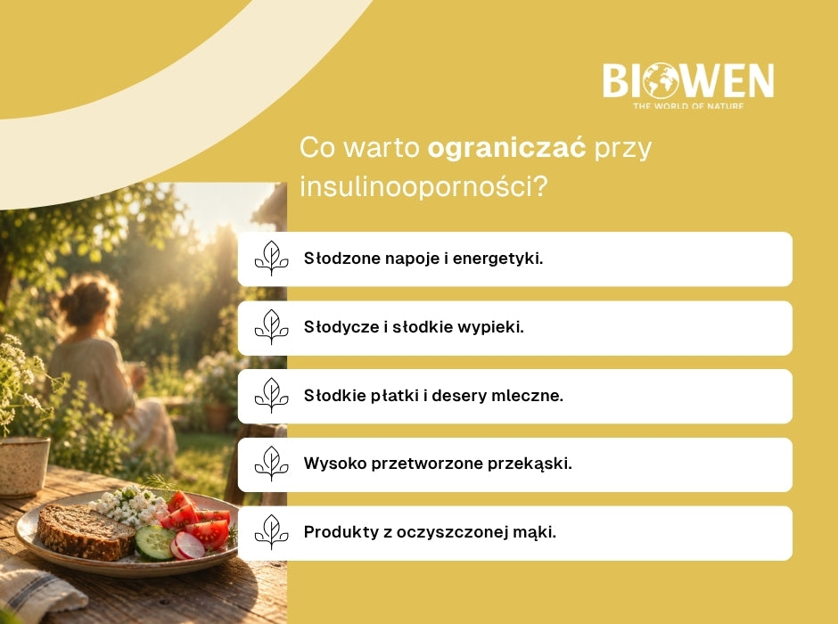 Co warto ograniczać przy insulinooporności? - infografika