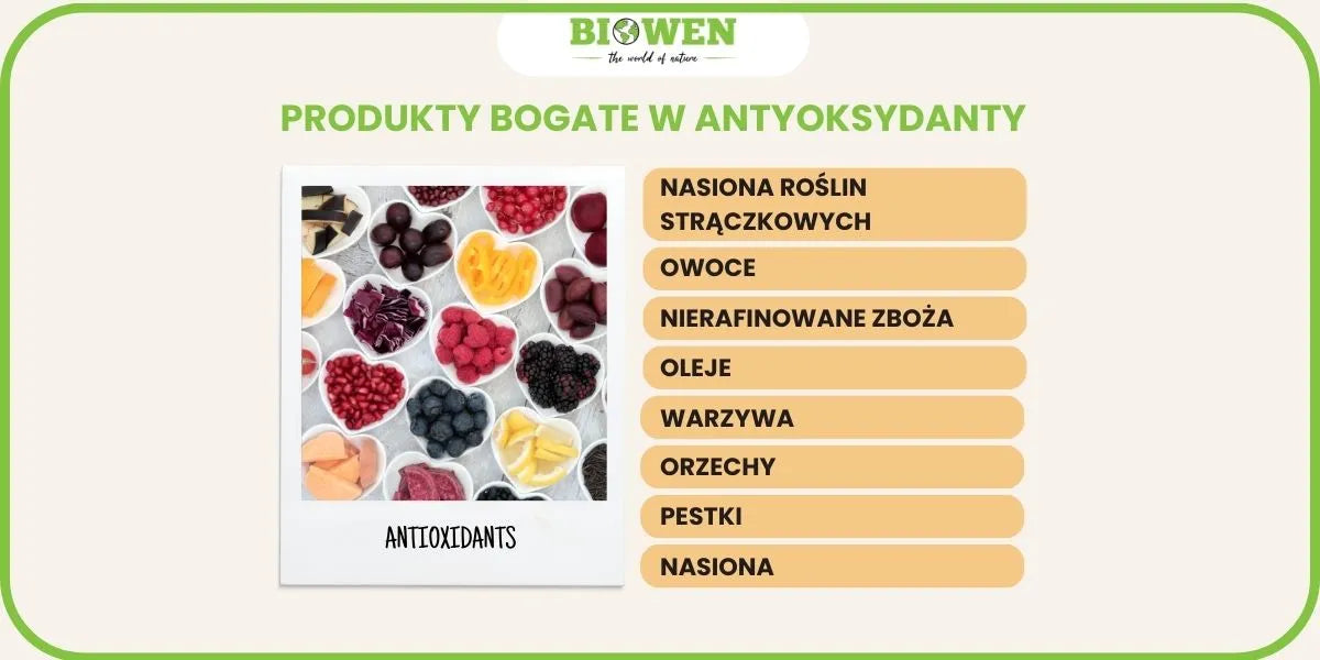antyoksydanty w diecie seniora infografika