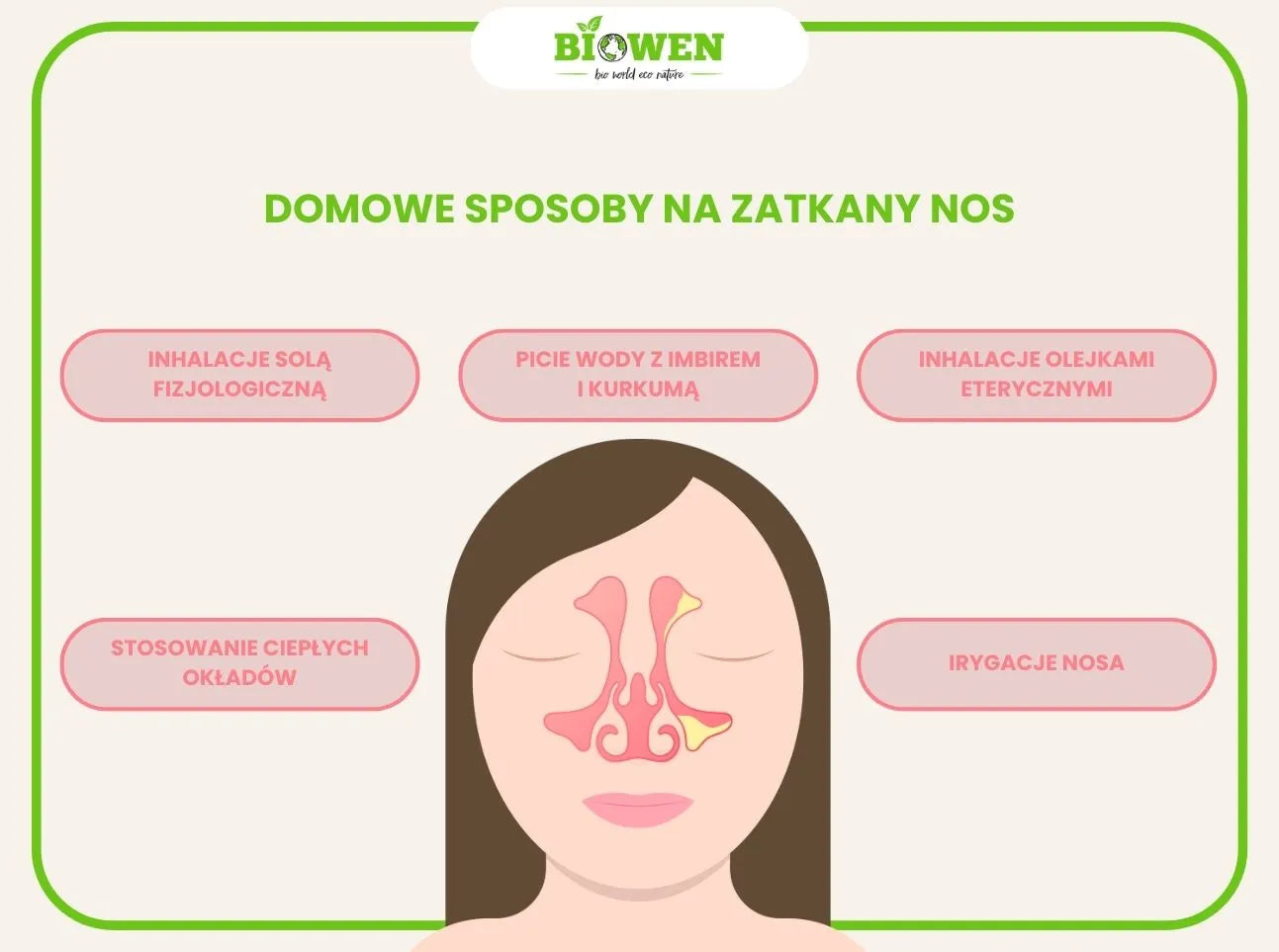 domowe sposoby na problemy z zatokami infografika