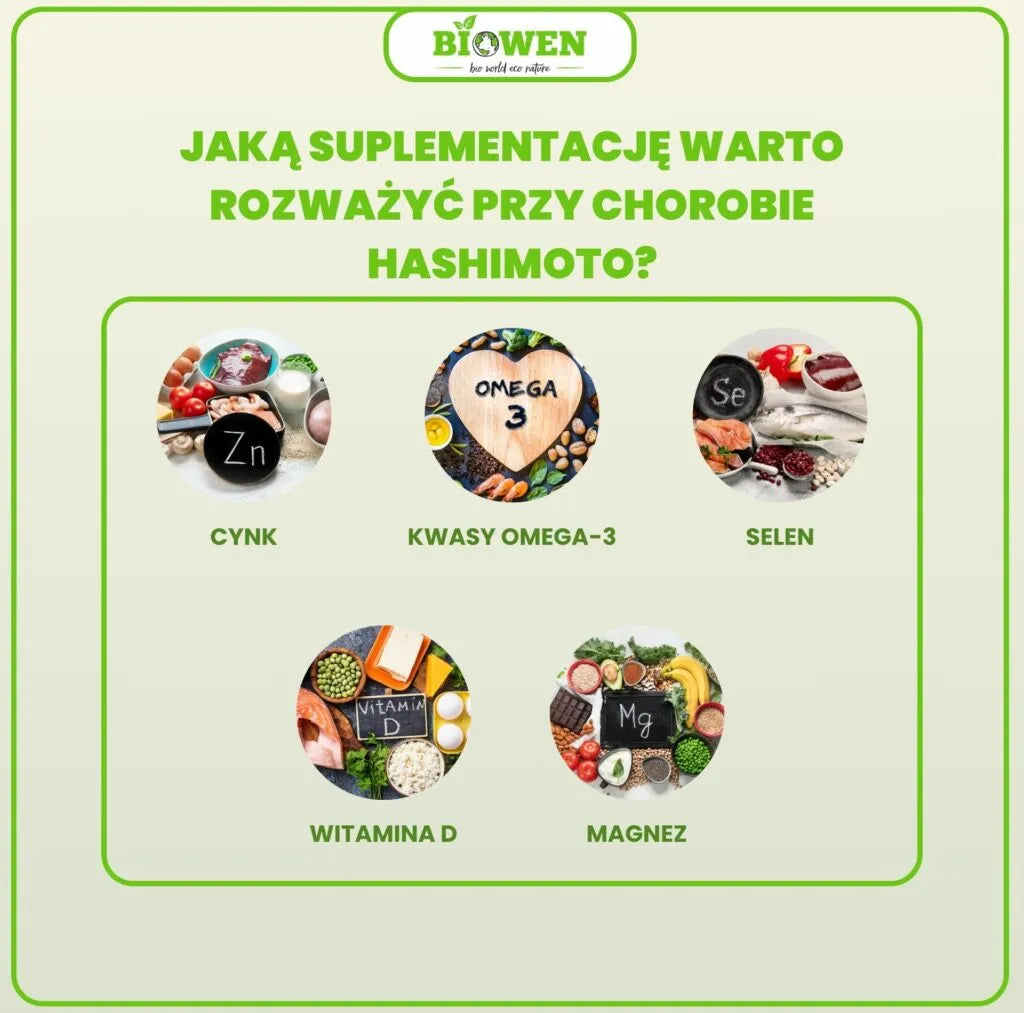 suplementy na Hashimoto infografika
