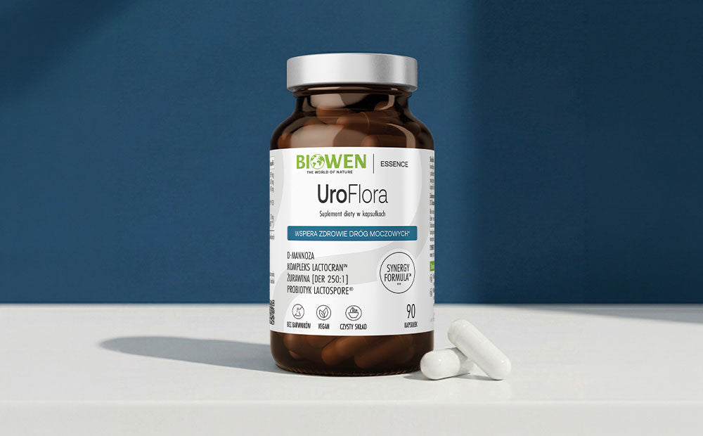 Biowen UroFlora 90 kapsułek – suplement na zdrowie dróg moczowych z D-mannozą i żurawiną