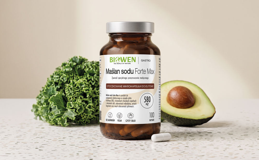 Maślan sodu Forte Max Biowen 580 mg z jarmużem i awokado