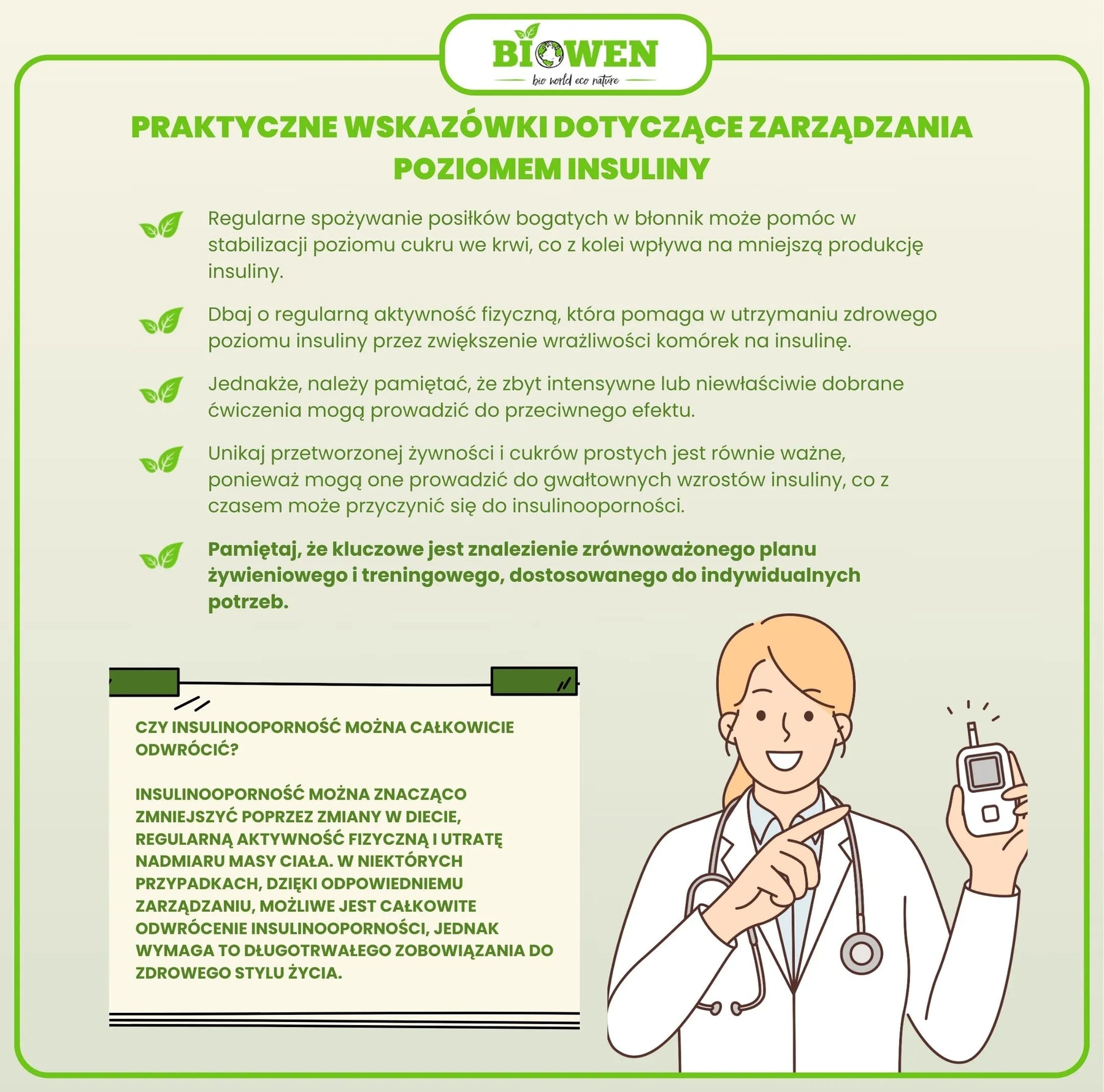 Insulinowa teoria otyłości - zarządzanie poziomem insuliny infografika