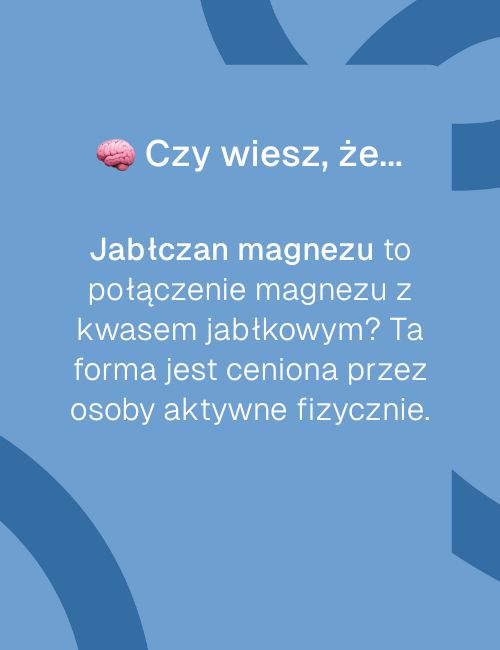 Grafika informacyjna czy wiesz że o jabłczanie magnezu