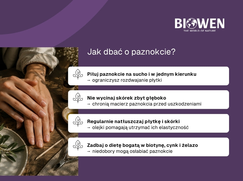 Jak dbać o paznokcie? - infografika