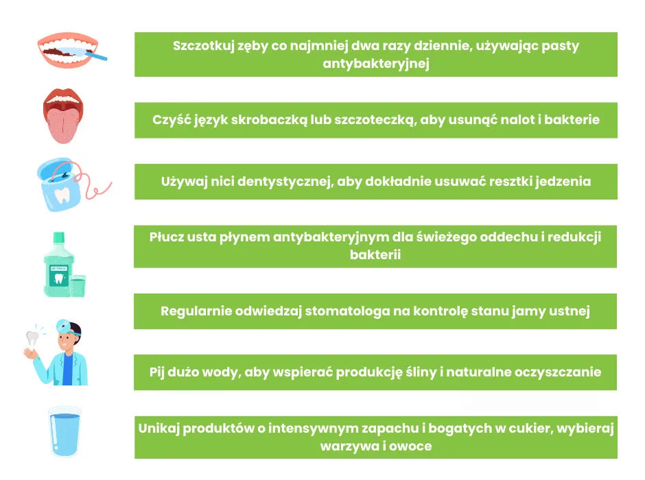 Jak dbać o świeży oddech - infografika
