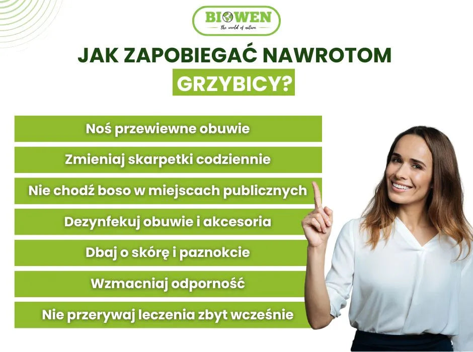 Jak zapobiegać grzybicy paznokci - infografika
