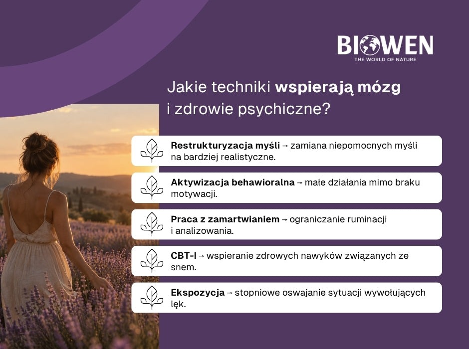 Jakie techniki wspierają mózg 
i zdrowie psychiczne? - infografika