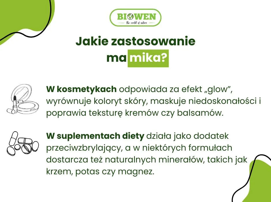 Jakie zastosowanie ma mika? - infografika