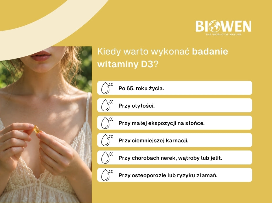 Kiedy warto wykonać badanie witaminy D3? - infografika