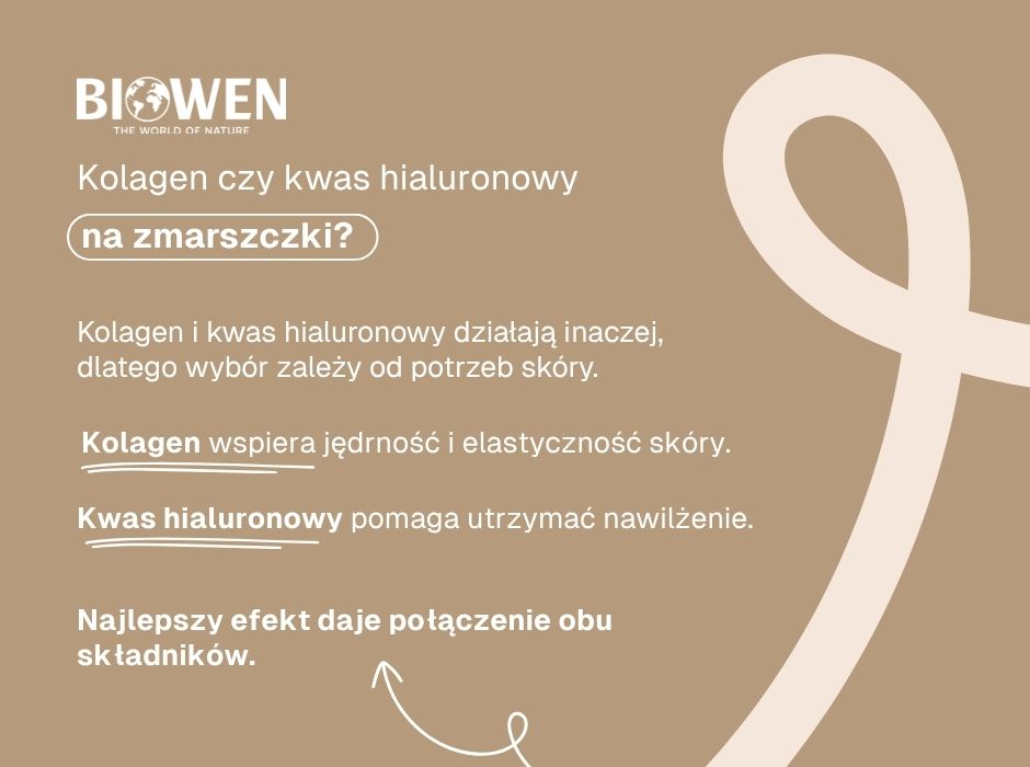 Kolagen czy kwas hialuronowy na zmarszczki? - infografika