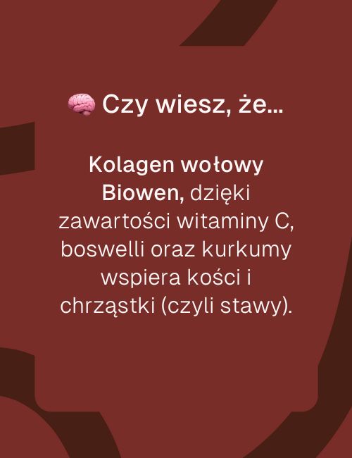 Grafika informacyjna czy wiesz że o kolagenie wołowym