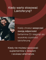 grafika informacyjna kiedy warto stosować laktoferynę