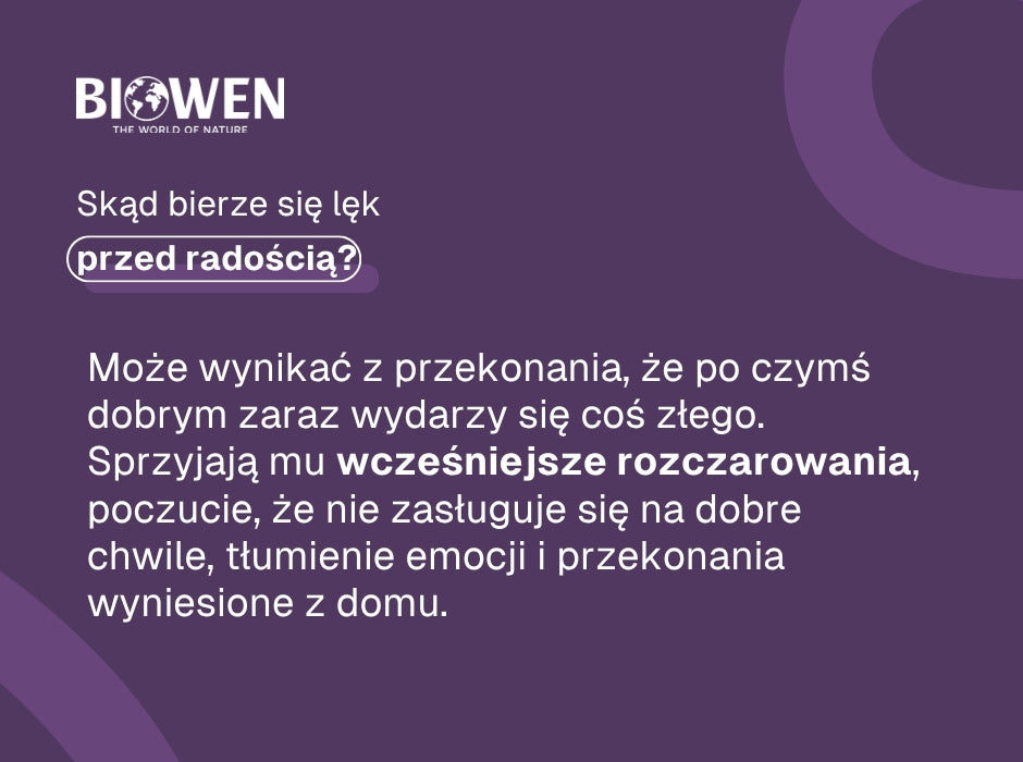 Lęk przed radością przyczyny - infografika